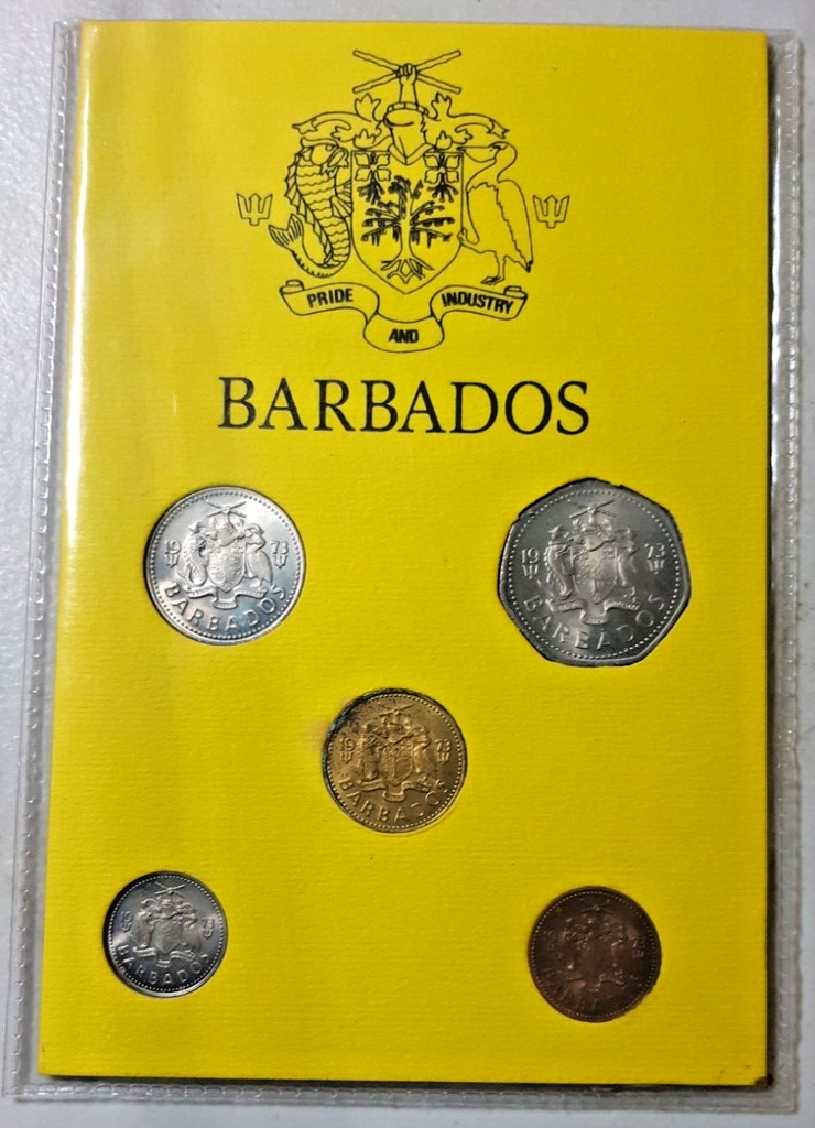 Barbados 5 coin set uncirculated 1973