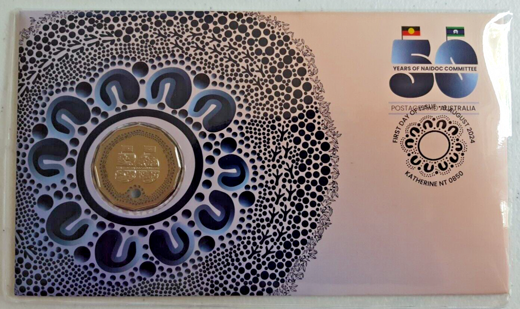 2024 Australia 50c 50 cents NAIDOC coloured coin in PNC