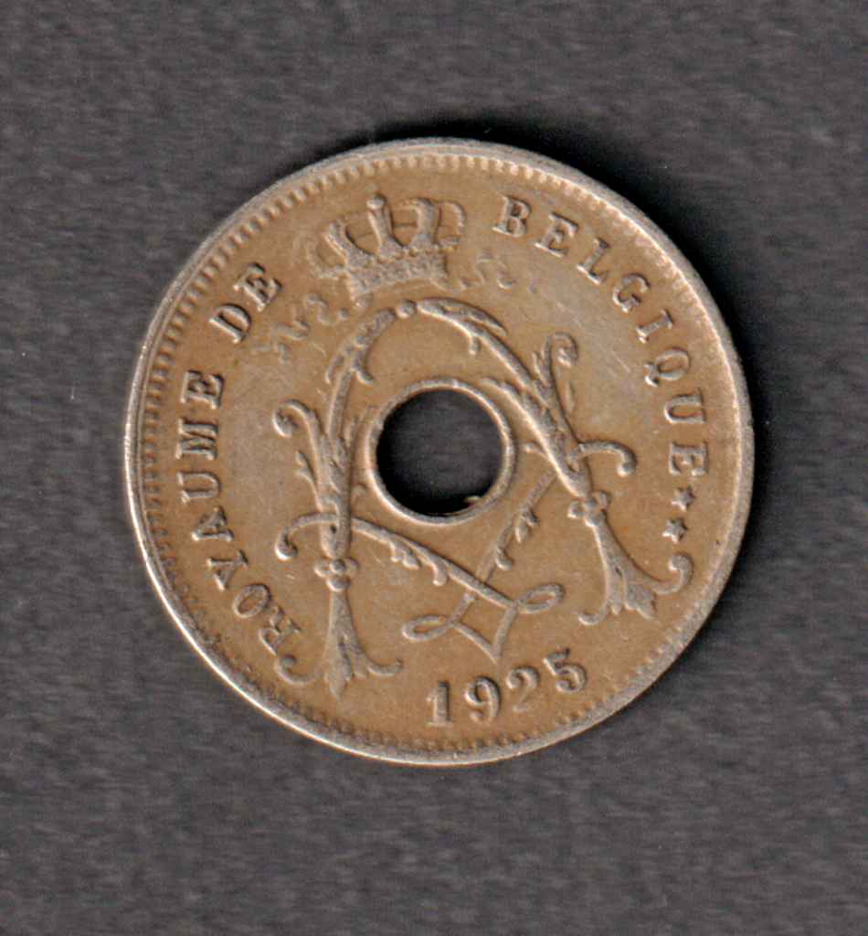 Belgium 1925 5 centimes coin nice circulated condition