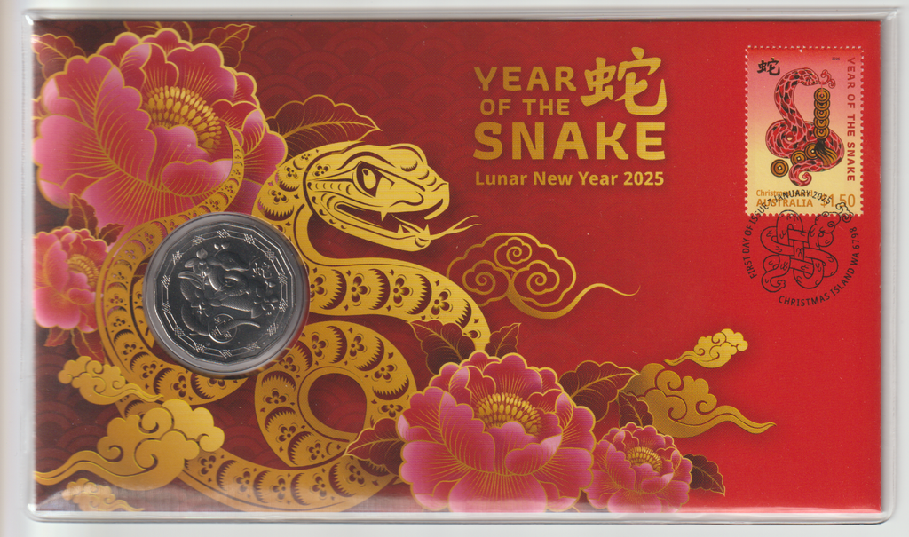 2025 Australia 50c Fifty cents Year of the Snake coin in PNC
