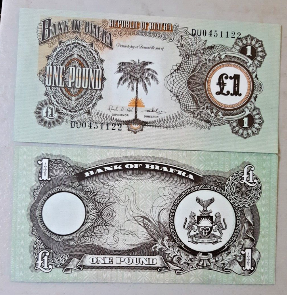 Biafra 1 pound banknote uncirculated