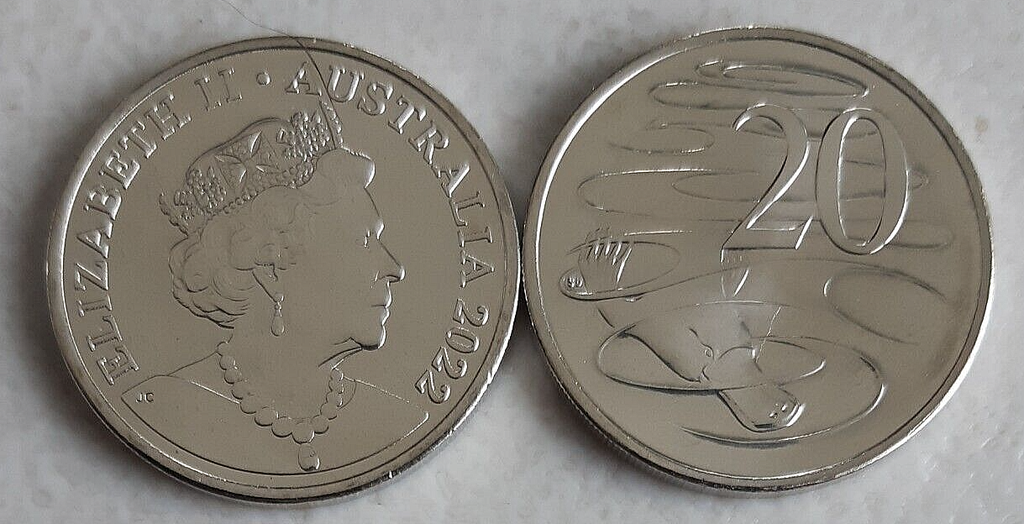 Australia 2022 20c uncirculated condition coin ex mint set