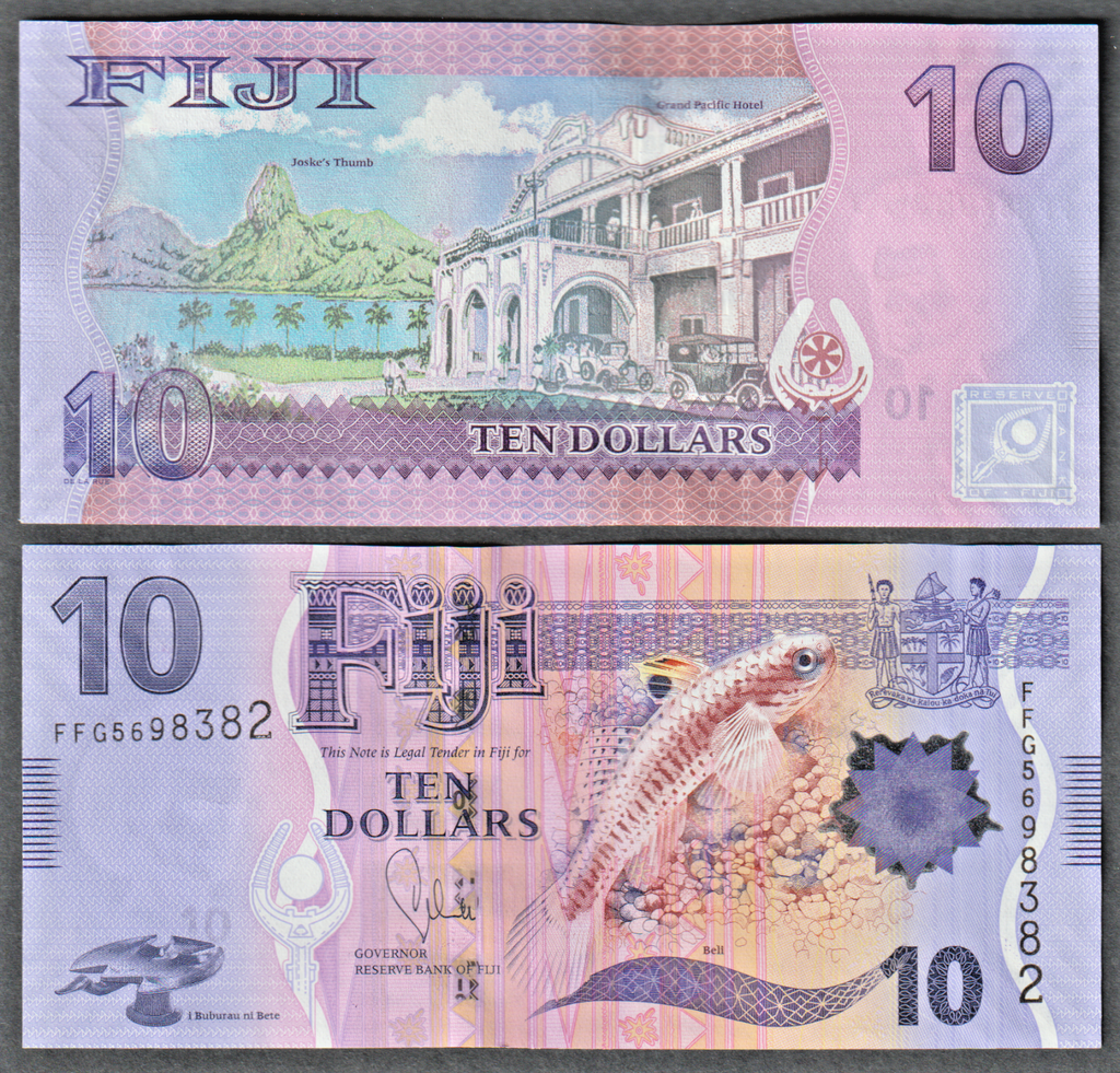 Fiji 2013 $10 10 Dollars banknote uncirculated condition