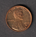 USA 1 cent 1977-S proof from set uncirculated Lincoln