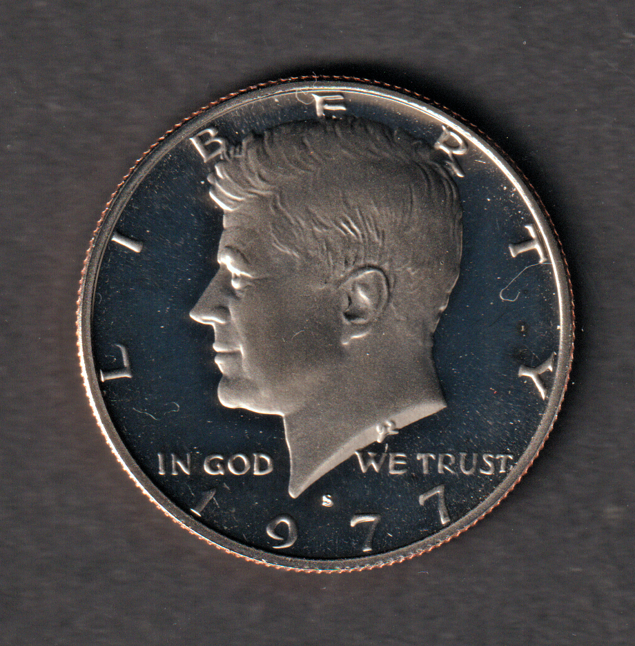 USA half dollar 50 cents 1977-S proof from set uncirculated Kennedy