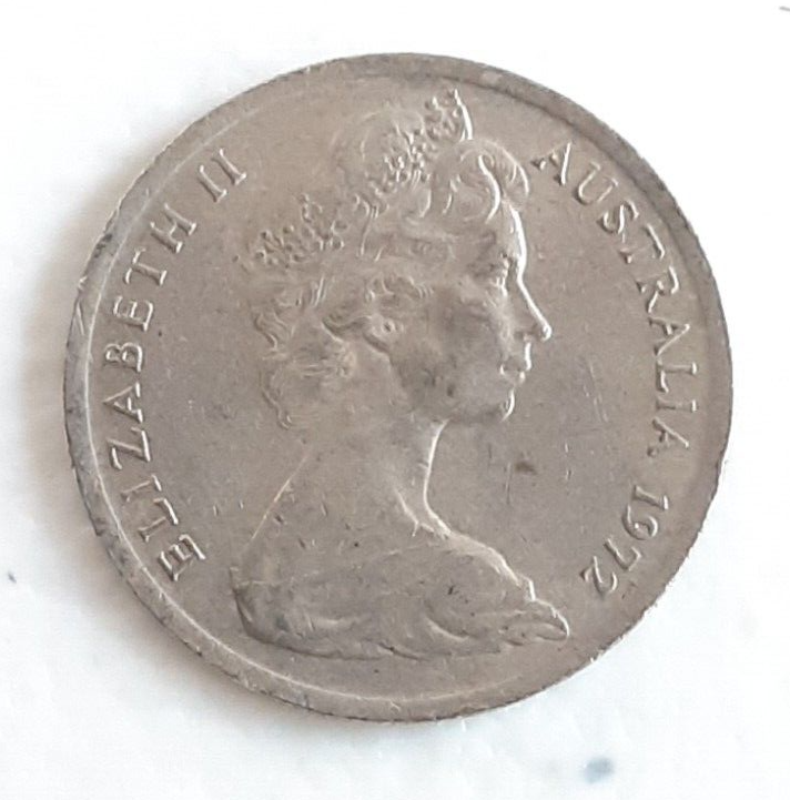 Australia 1972 5c cents coin low mintage circulated condition