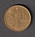 Monaco 10 Centimes 1962 coin great circulated condition