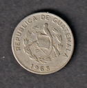 Guatemala 5 centavos 1965 coin nice circulated condition