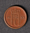 Norway 1 ore 1953 coin nice circulated condition
