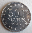 Germany 500 Mark 1923 D aluminium coin great lightly circulated condition