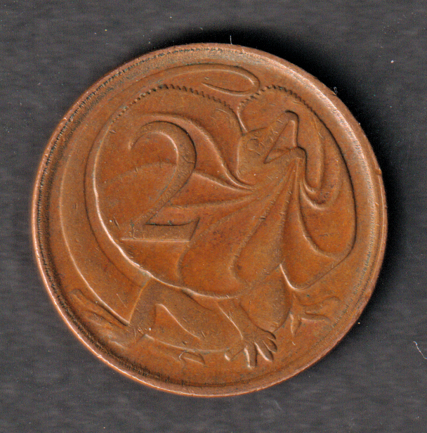 Australia 1967 2 cents 2c missing SD coin rare error great circulated condition