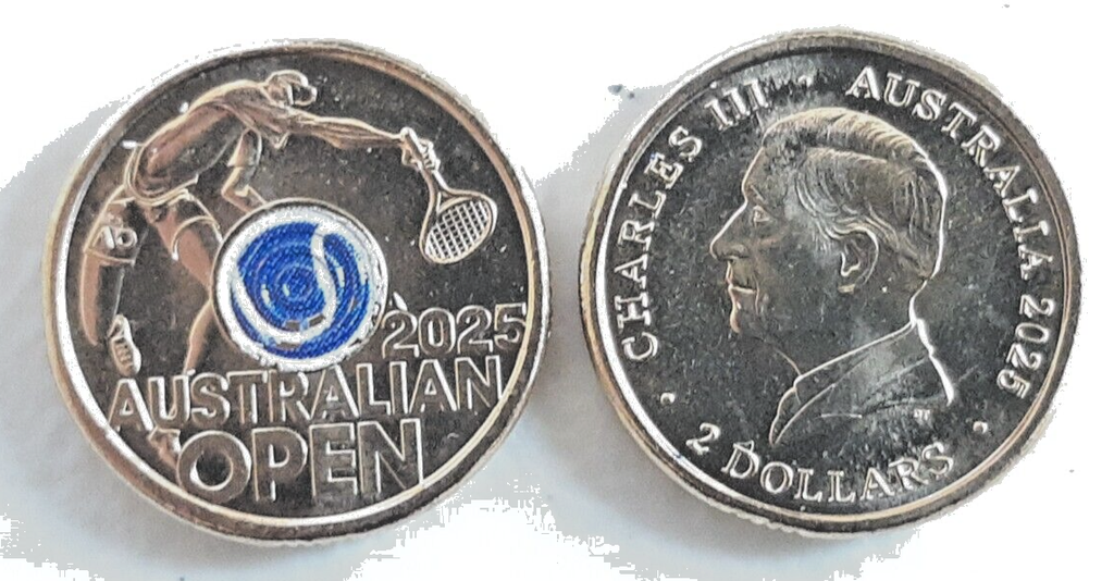 2025 Australia $2 Australia Open Men coin uncirculated