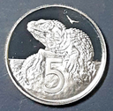 New Zealand 1990 5c cents proof coin limited to 10K