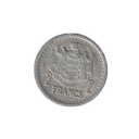 Monaco 1943 2 Francs Aluminium coin circulated condition low mintage