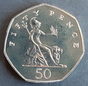 Great Britain 50 pence uncirculated coin 1986
