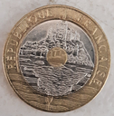 France 20 Francs 1993 tri-metallic coin circulated Mont Saint-Michel