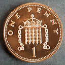 Great Britain 1 penny uncirculated coin 1986