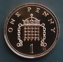 Great Britain 1 penny uncirculated coin 1985