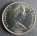 New Zealand 20 Cents coin 1980 brilliant uncirculated