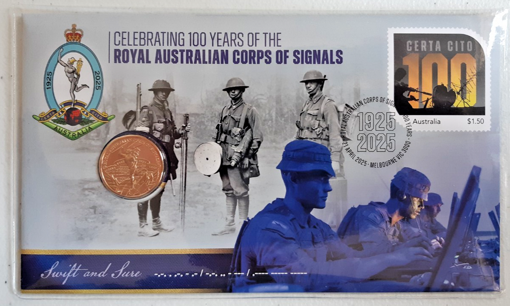 2025 Australia Royal Australian Corps of Signal $1 1 Dollar coin PNC