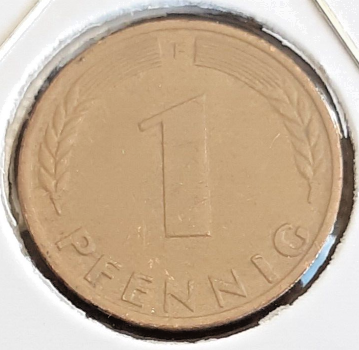 Western Germany 1 Pfennig 1950-F coin circulated condition