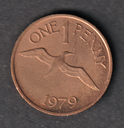 Guernsey 1 penny 1979 coin low mintage lightly circulated