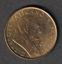 Vatican City 200 Lire 2001 coin uncirculated condition low mintage Paul VI