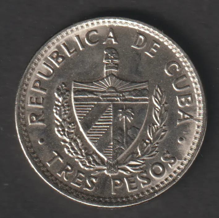 Cuba 3 pesos 2002 coin uncirculated Che Guevera