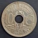 France 1939 10 centimes coin circulated condition