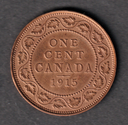 Canada 1915 1 Cent coin KGV nice circulated condition