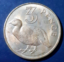 Gambia 3 pence 1966 almost uncirculated coin great condition