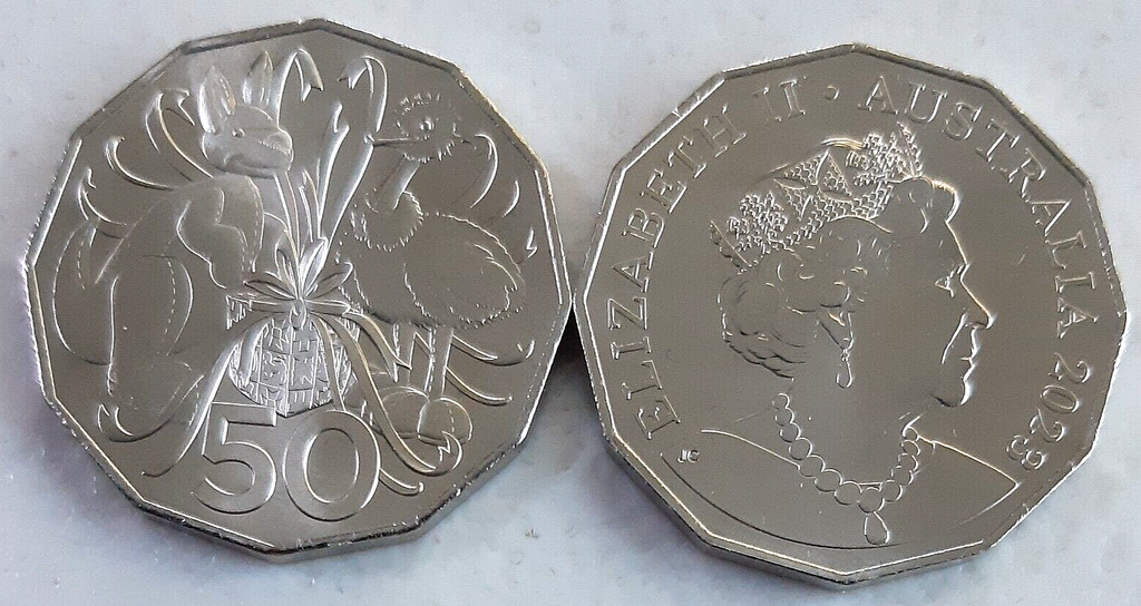 Australia 2023 20c cent plush coat of arms coin uncirculated cond. from baby set