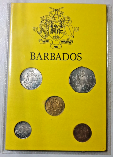 [196551193642] Barbados 5 coin set uncirculated 1973