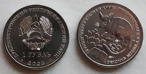 [196178985945] Transnistria 1 Rouble 2023 Sonia Forest Dryomys NitedulaI uncirculated