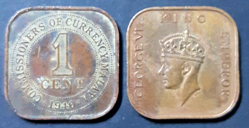 [196532412543] Commissioners of Currency Malaya 1 cent 1940 coin circulated