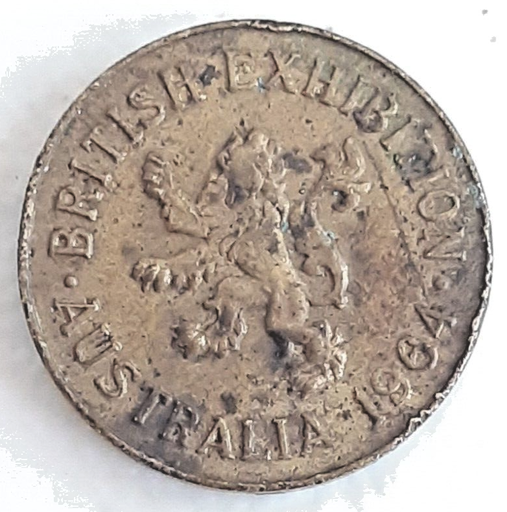 [196889541245] Australia British Exhibition medallion token 1964