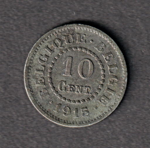 [197012675638] Belgium 1915 10 centimes coin nice circulated condition