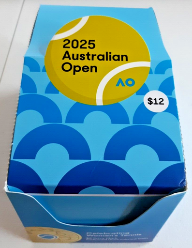 [196946522931] 2025 Australia Open $2 2 Dollar Women Tennis box no coins shipped flat-packed