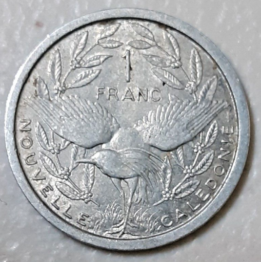 [196443886715] New Caledonia 1 Franc 1949 aF condition aluminium coin