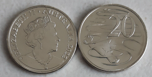 [195473015401] Australia 2022 20c uncirculated condition coin ex mint set