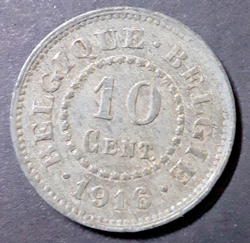 [196530660437] Belgium 1916 10 centimes coin nice circulated condition