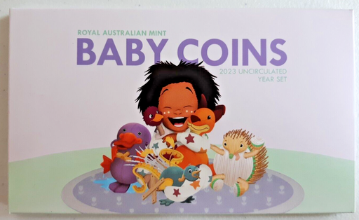 [196951436080] 2023 Australia Baby coin set of 6 uncirculated including all the plush designs