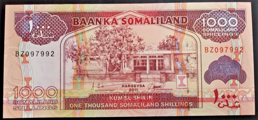 [196817260808] Somaliland 1000 Shillings 2011 banknote uncirculated
