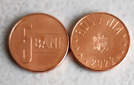 [195716884836] Romania 2022 5 Bani coin uncirculated from mint roll or bag