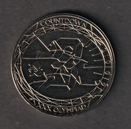 [197125055906] Great Britain 5 pounds £5 coin Countdown to London 2012 Brilliant uncirculated