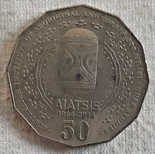 [196900955812] Australia 2014 AIATSIS 50c fifty cents coin circulated condition