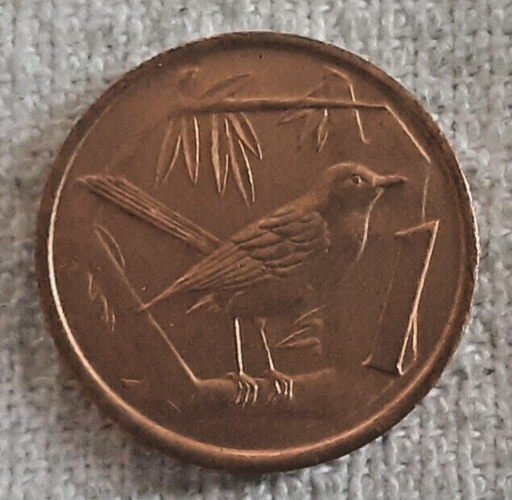 [196901918709] Cayman Islands 1 Cent 1990 coin lightly circulated