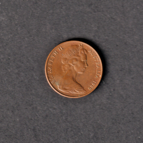 [197039900988] Australia 1969 2 cents coin low mintage great circulated condition