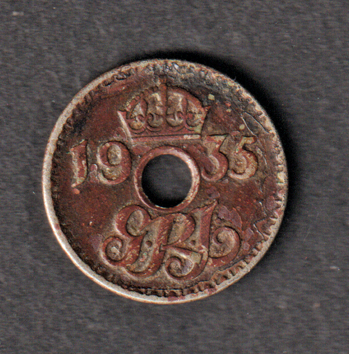 [197130847505] New Guinea 3 pence 1935 coin circulated condition