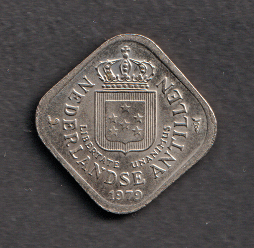 [197130959179] Netherlands Antilles 5 cent 1979 coin lightly circulated condition